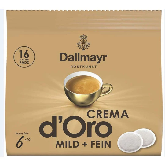 Crema D´Oro Mild & Fein Kaffeepads 16ST 112G 1 Crema D´Oro Mild & Fein Kaffeepads 16ST 112G