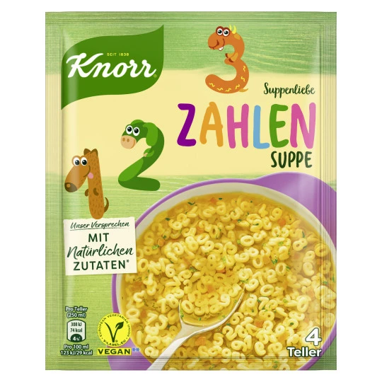 Knorr Suppenliebe Zahlen Suppe 84G 1 Knorr Suppenliebe Zahlen Suppe 84G